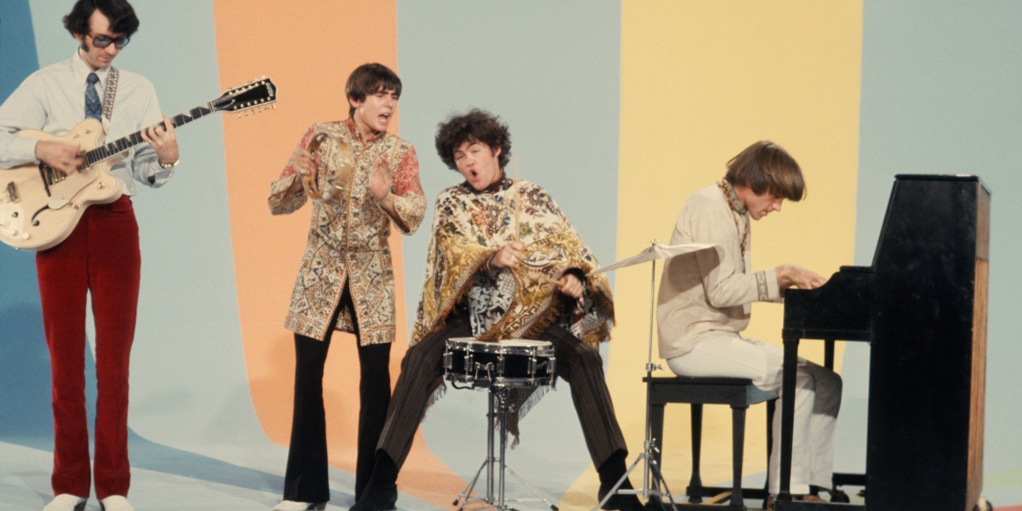 The Monkees sing a song on an episode of their television series.