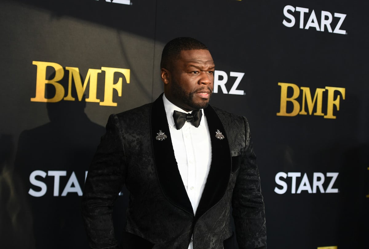 Curtis “50 Cent” Jackson attends STARZ Series "BMF" World Premiere dressed in a black velvet tux