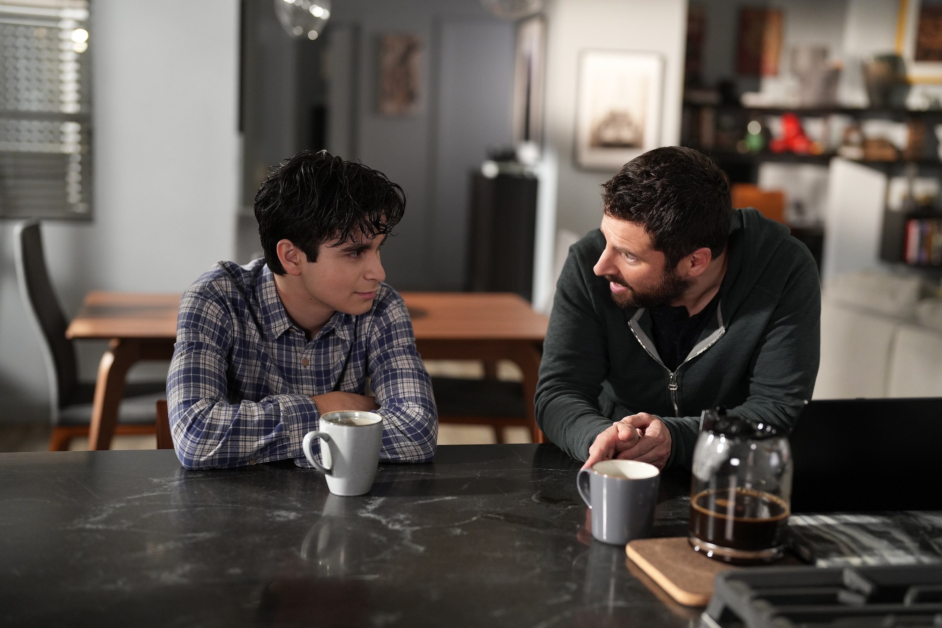 'A Million Little Things' Season 4 Episode 13: Danny Dixon (Chance Hurstfield) speaks to Gary Mendez (James Roday Rodriguez)