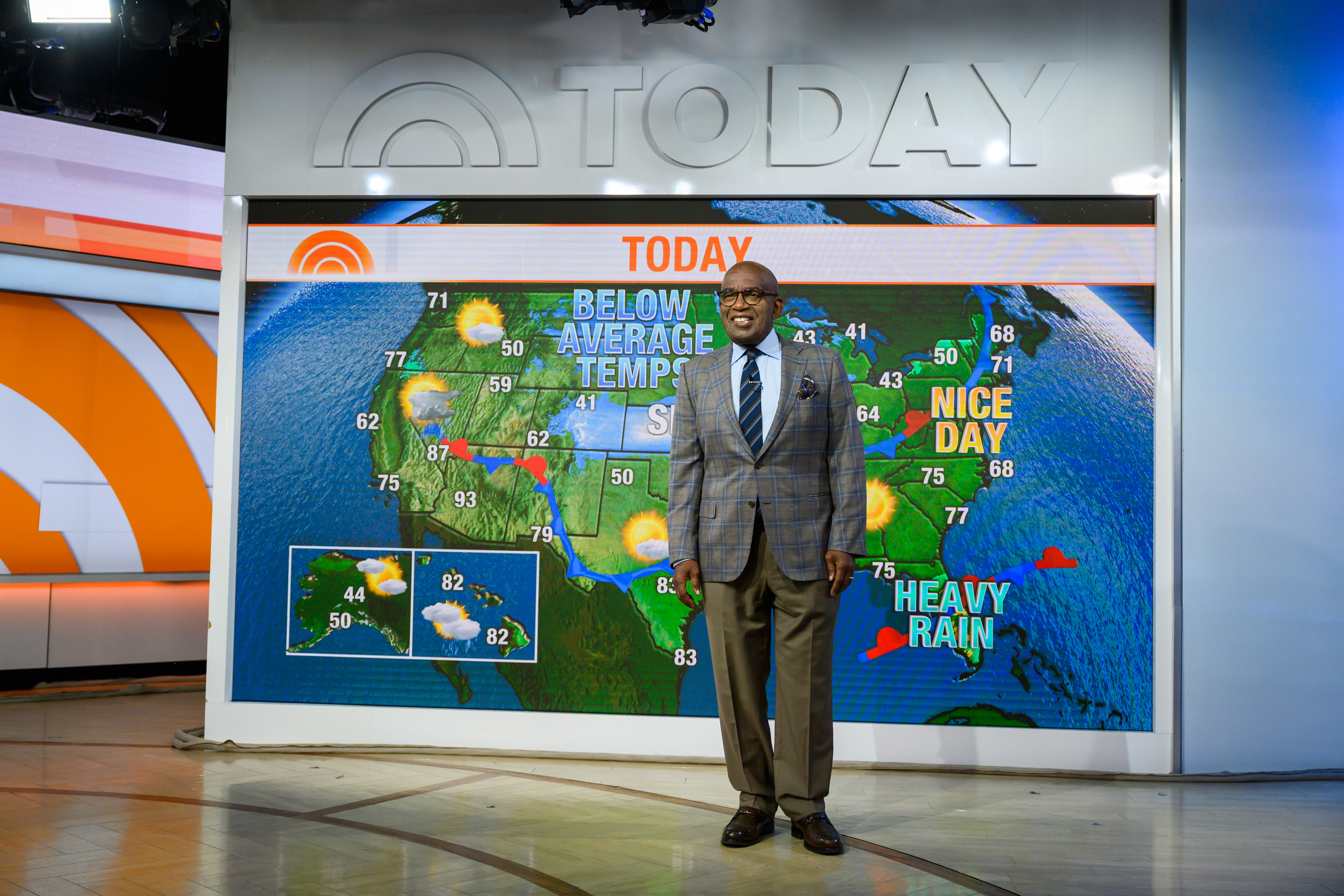 'Today' co-host Al Roker stands on the morning show's set in this photograph.