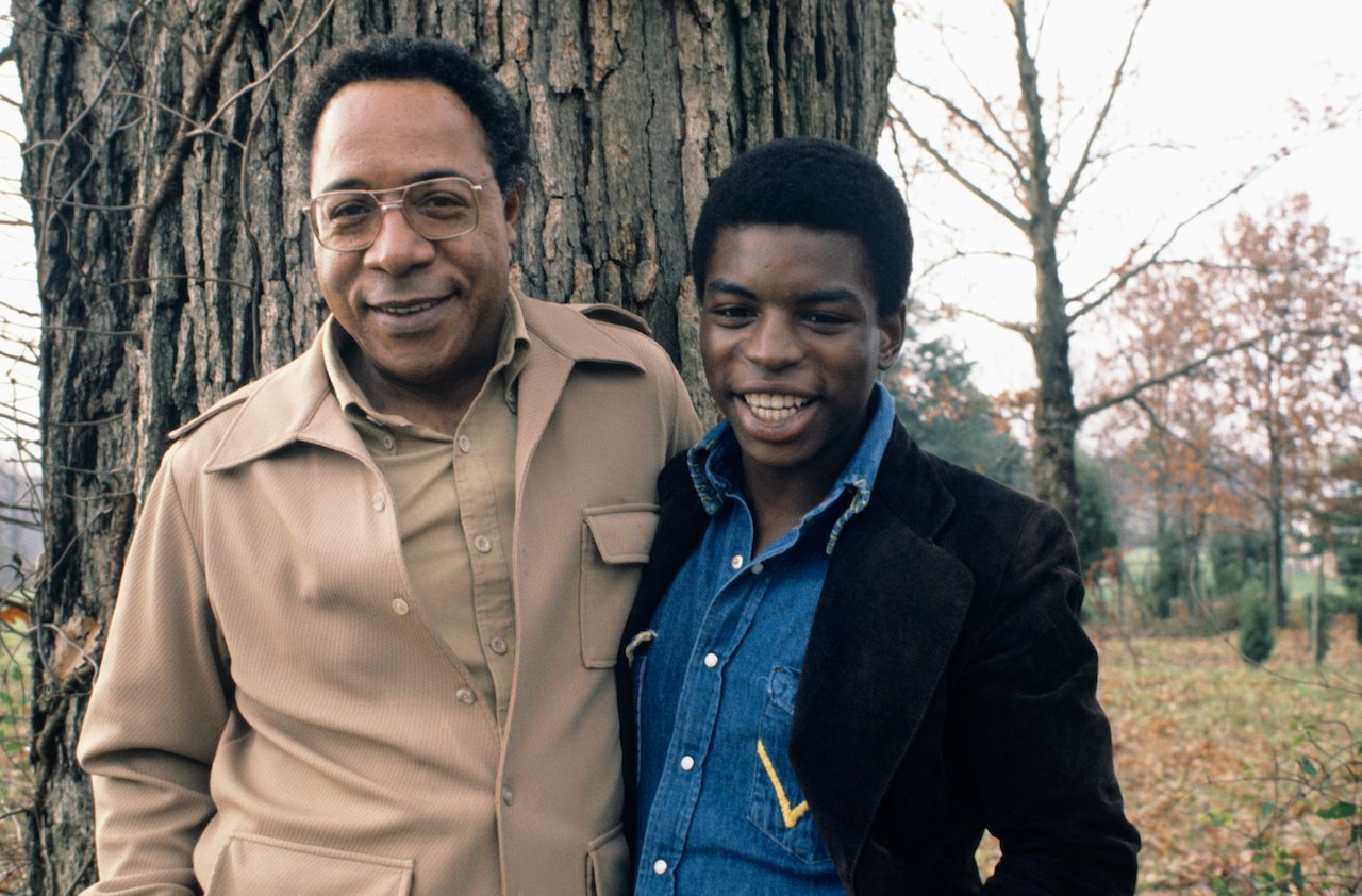 (L-R) Alex Haley and Levar Burton smile for a photograph