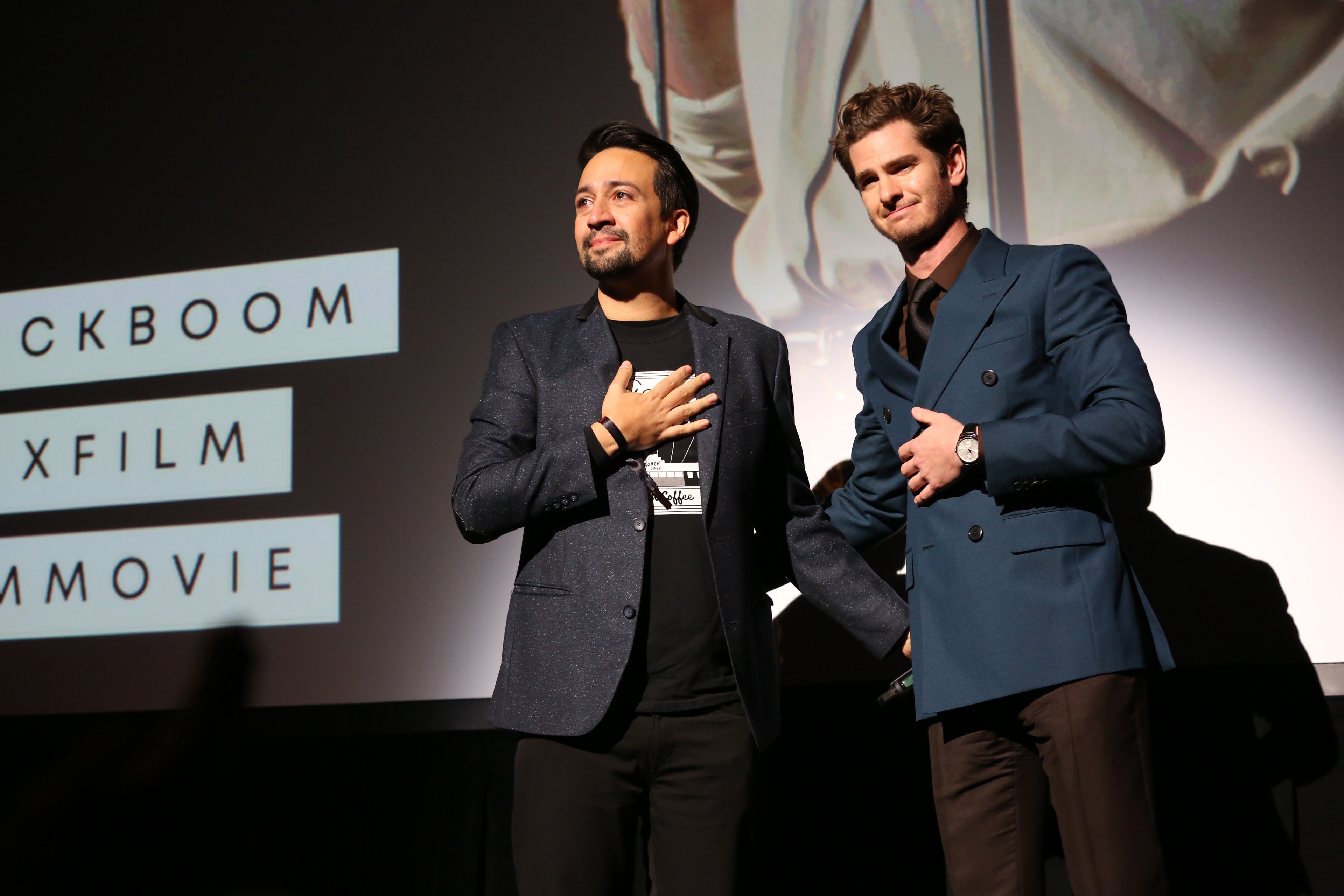Lin-Manuel Miranda and Andrew Garfield attend the New York premiere of Tick, Tick...Boom!