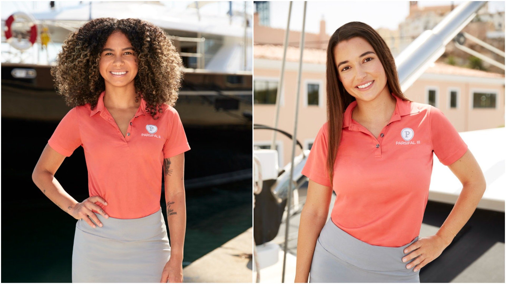 Gabriela Barragan and Ashley Marti from 'Below Deck Sailing Yacht' Season 3 cast phoot 