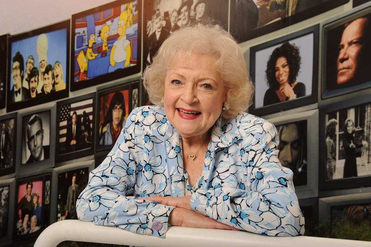 Betty White, whose Carmel home is now up for sale, smiles during portrait session at the Museum of Radio and TV
