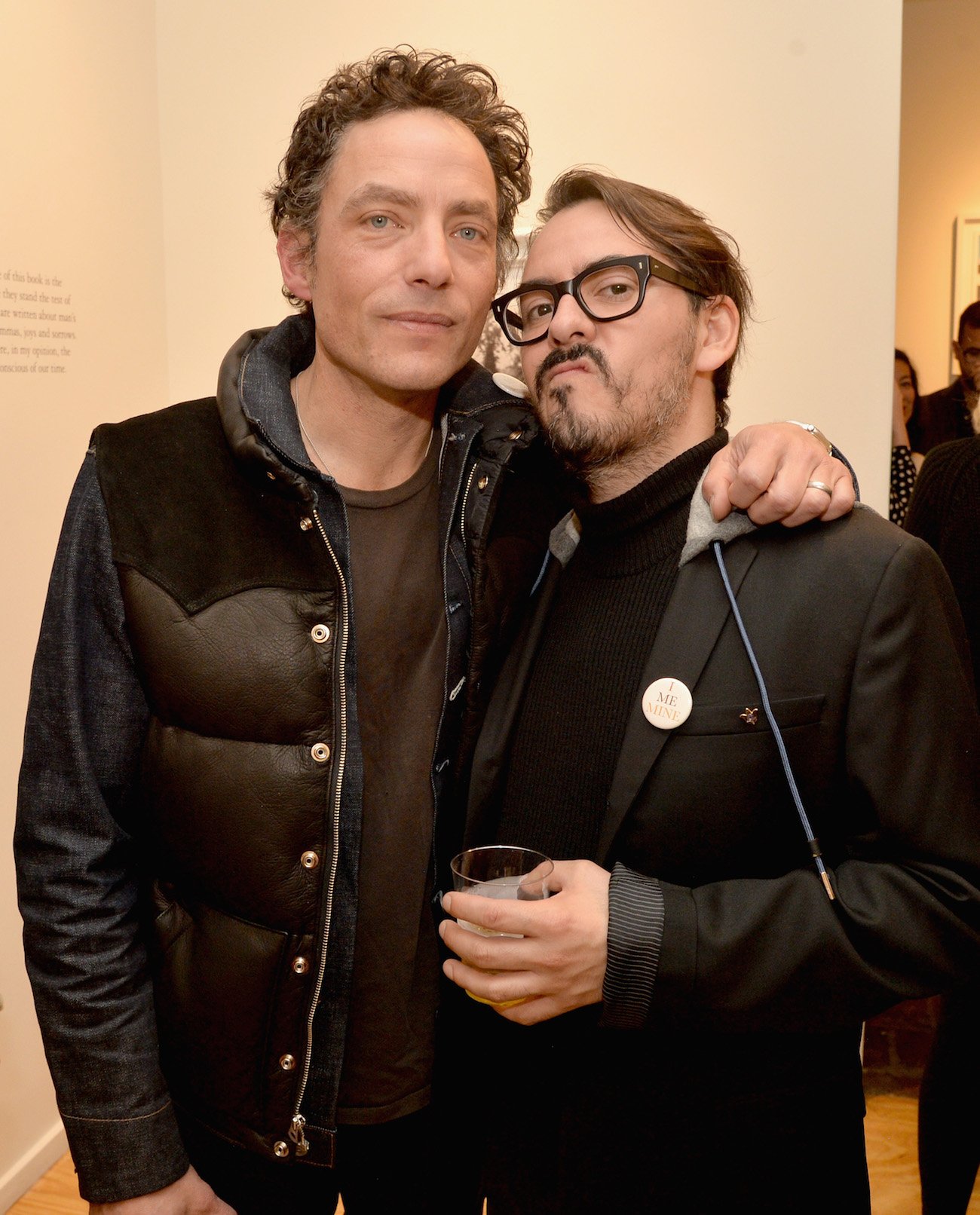 Bob Dylan's son, Jakob, and George Harrison's son, Dhani, at the launch of the reissue of George Harrison's memoir, 'I Me Mine' in 2017.