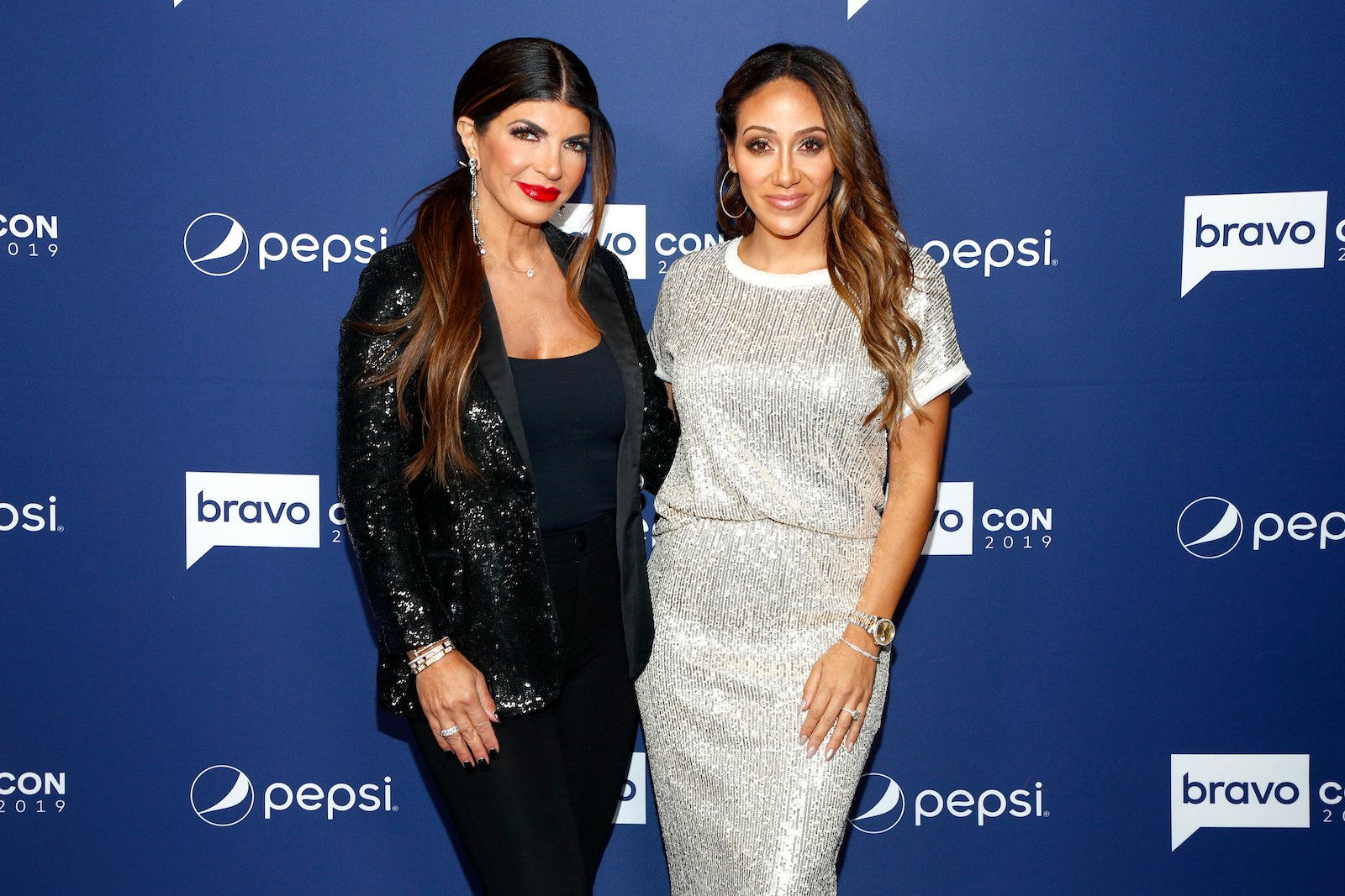 Teresa Giudice and Melissa Gorga from 'RHONJ' pose for a photo at 2019 BravoCon