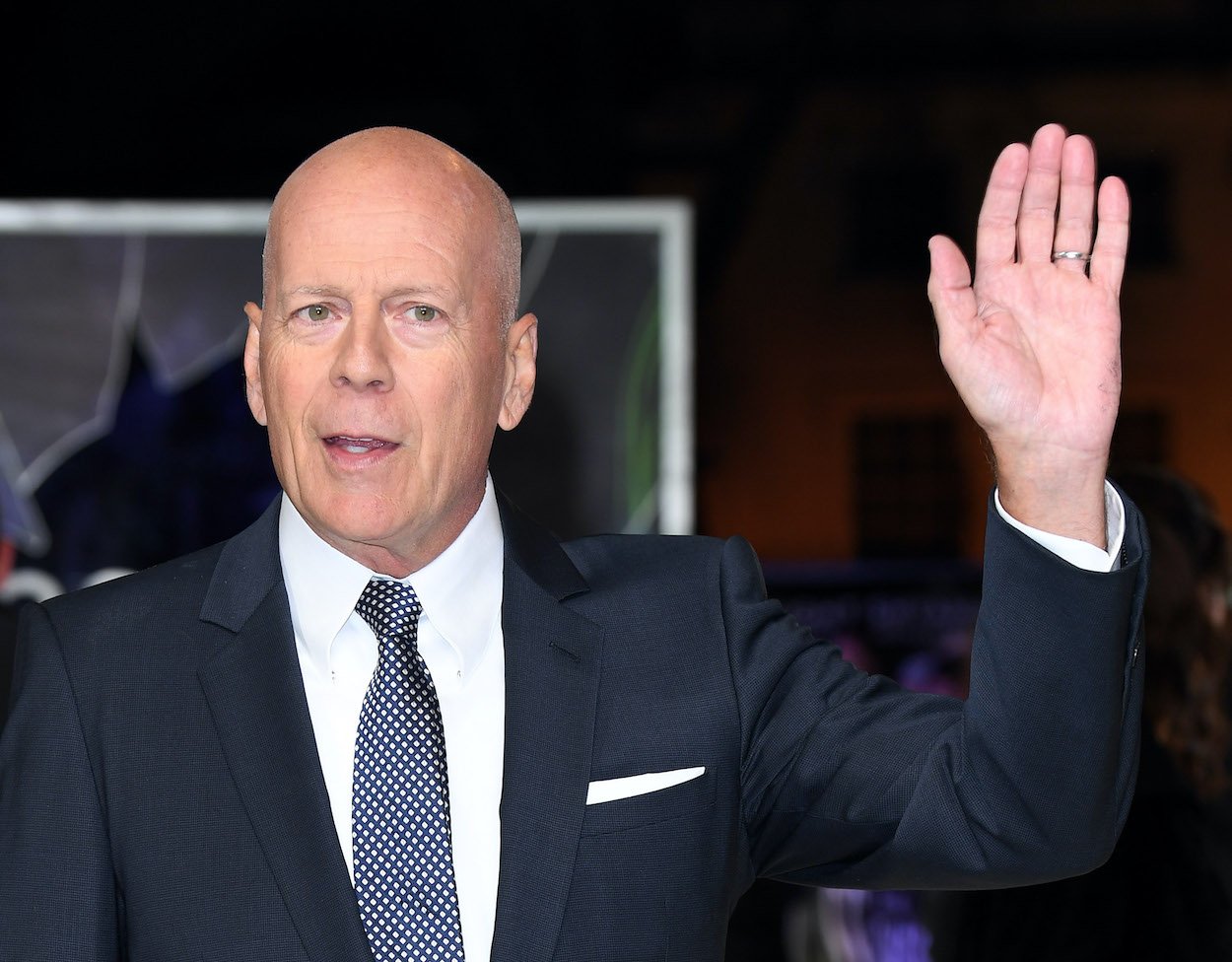 Bruce Willis, who stepped back from acting after an aphasia diagnosis in 2022, appears at the 2019 UK premier of 'Glass.'