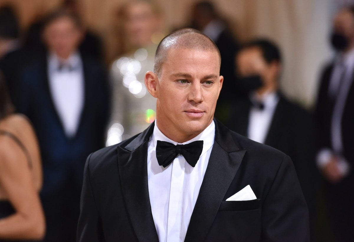 Channing Tatum wears a black suit on the red carpet