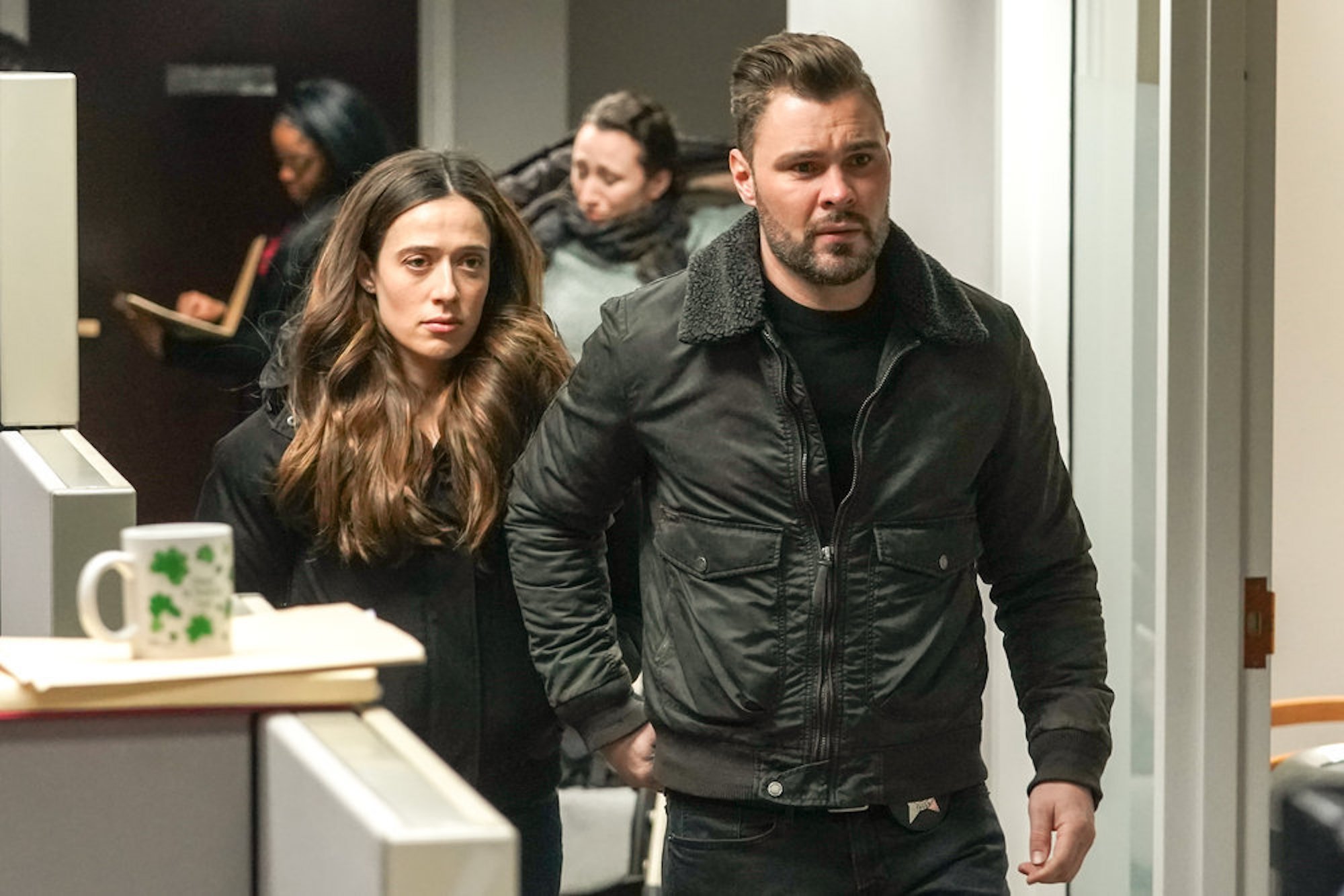 Kim Burgess and Adam Ruzek walking together in 'Chicago P.D.' Season 9 Episode 14