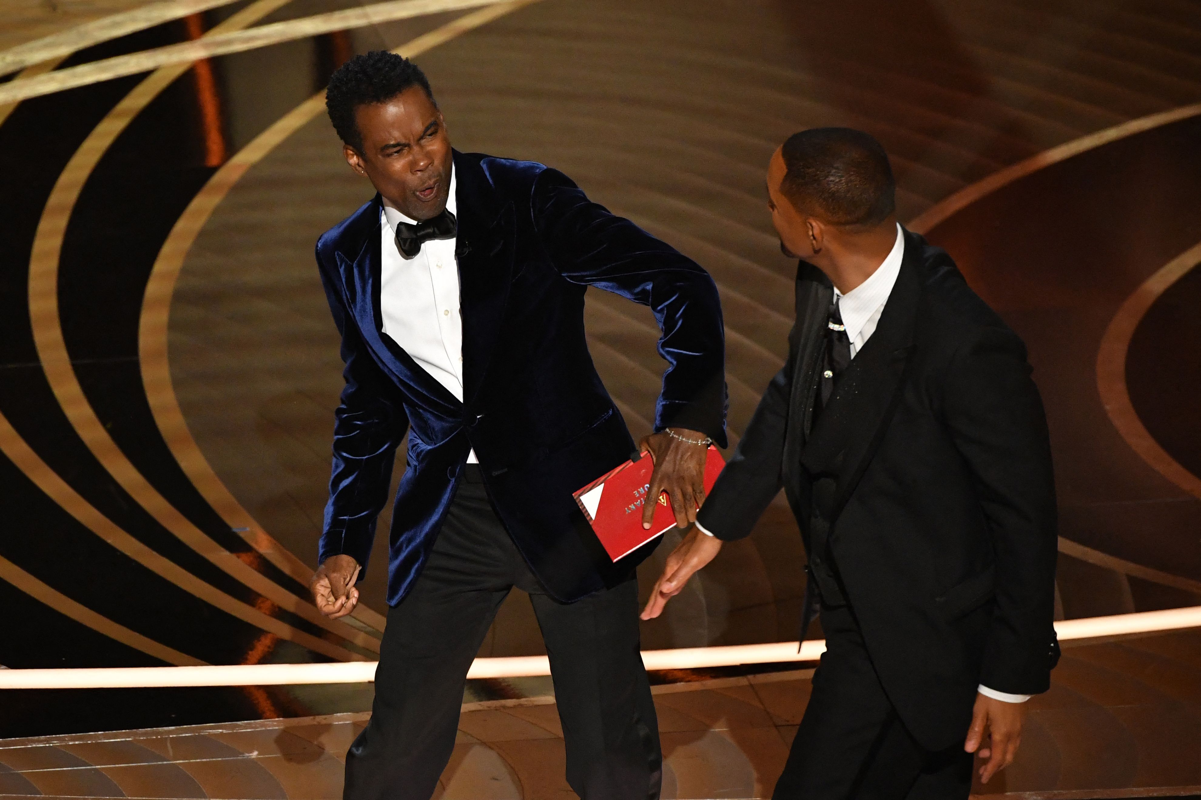 Will Smith slaps Chris Rock during the Academy Awards