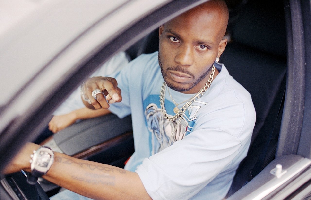 DMX sits in car