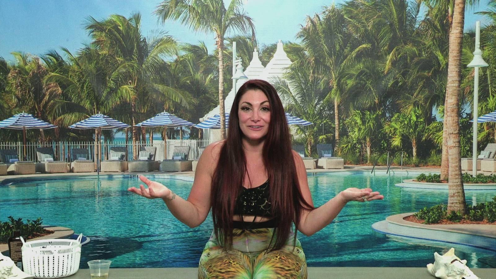 Deena Cortese explaining her prank in the confessional, which comes to a head in the 'Jersey Shore: Family Vacation' episode 'Happy Birthday, Vinny!'