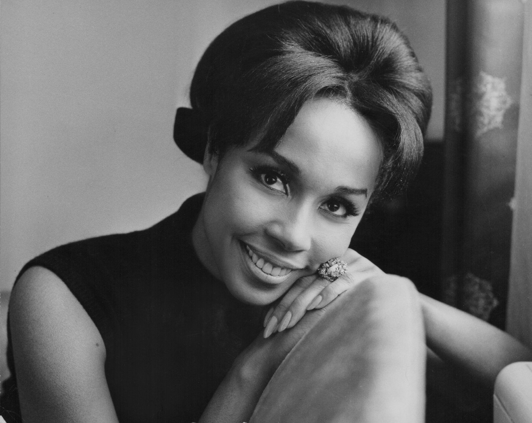 Portrait of actress and singer Diahann Carroll, during a visit to London, January 18th 1965. 