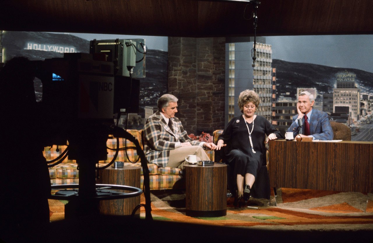 (L-R) Ed McMahon, Shelley Winters, and Johnny Carson on 'The Tonight Show'