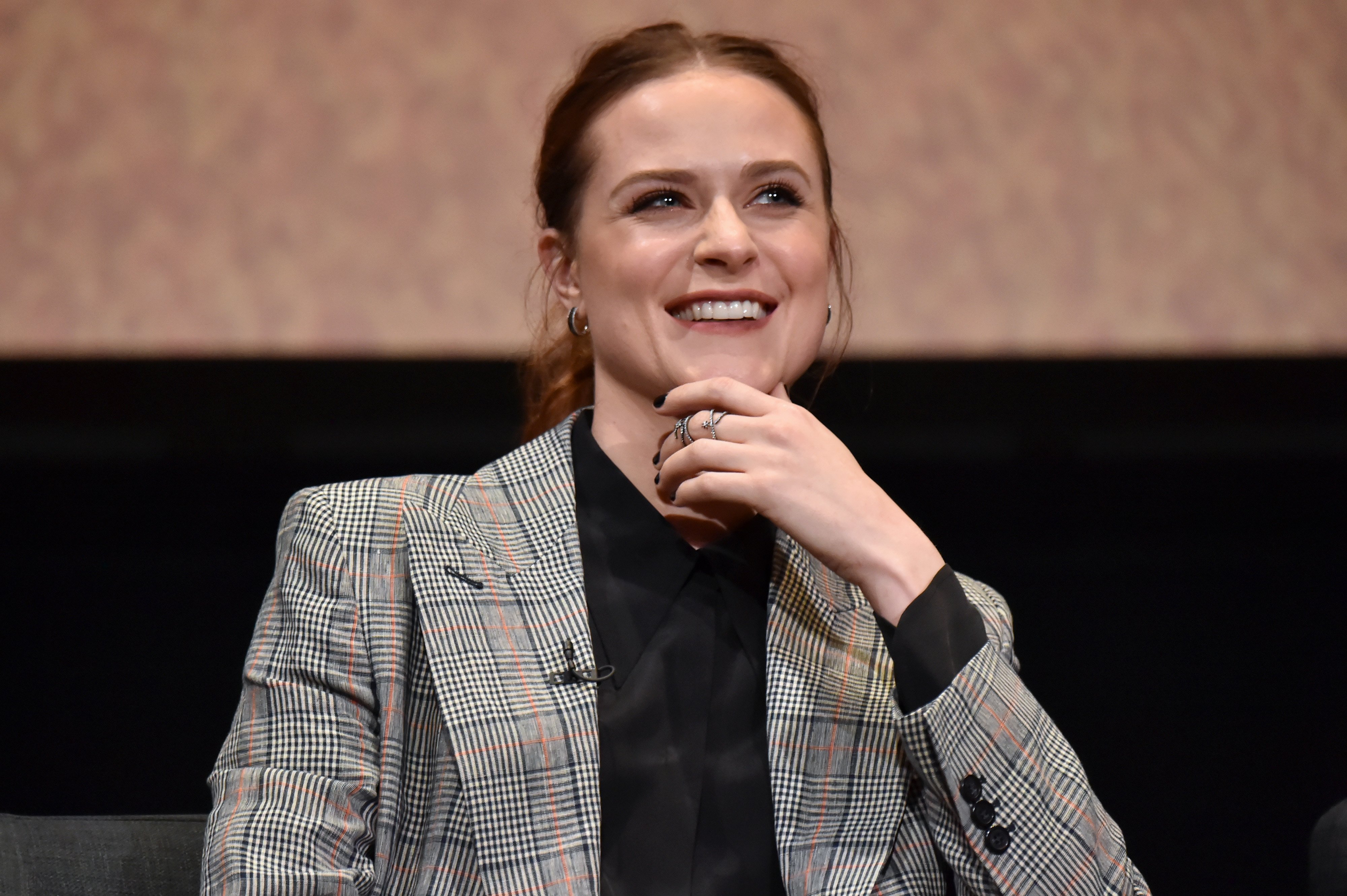 Evan Rachel Wood speaks during the screening & panel discussion of the HBO drama series 'Westworld'