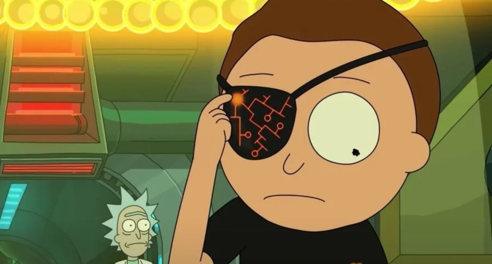 Evil Morty in 'Rick and Morty' Season 5 finale wearing eye patch.