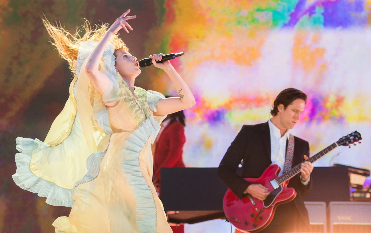 Florence Welch performing with Florence + the Machine at Hyde Park, London, 2019.