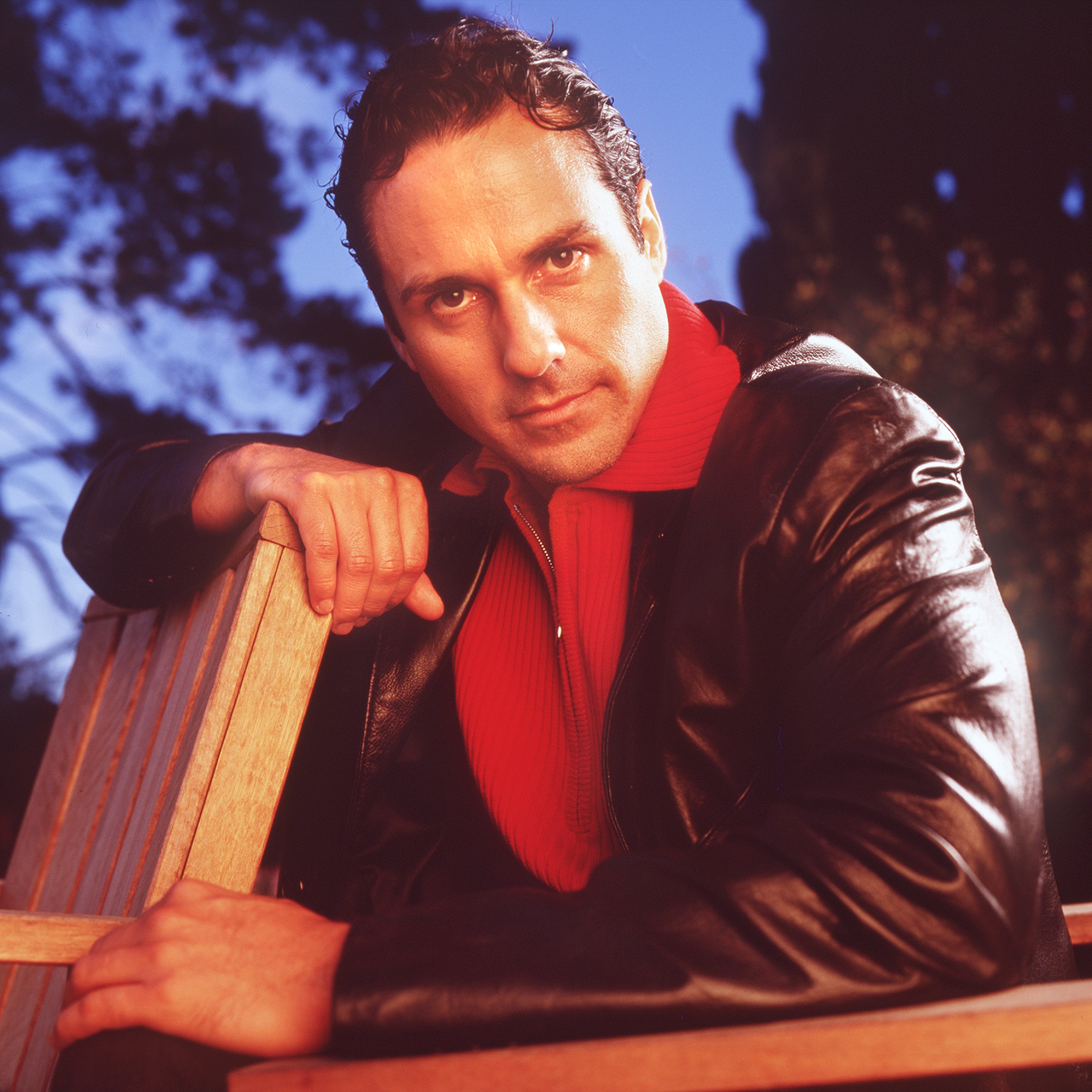 General Hospital star Maurice Benard in a file photo wearing a leather jacket and a red shirt