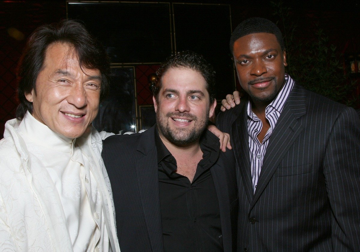 ‘Rush Hour’ star Jackie Chan, director Brett Ratner, and Chris Tucker smile and pose