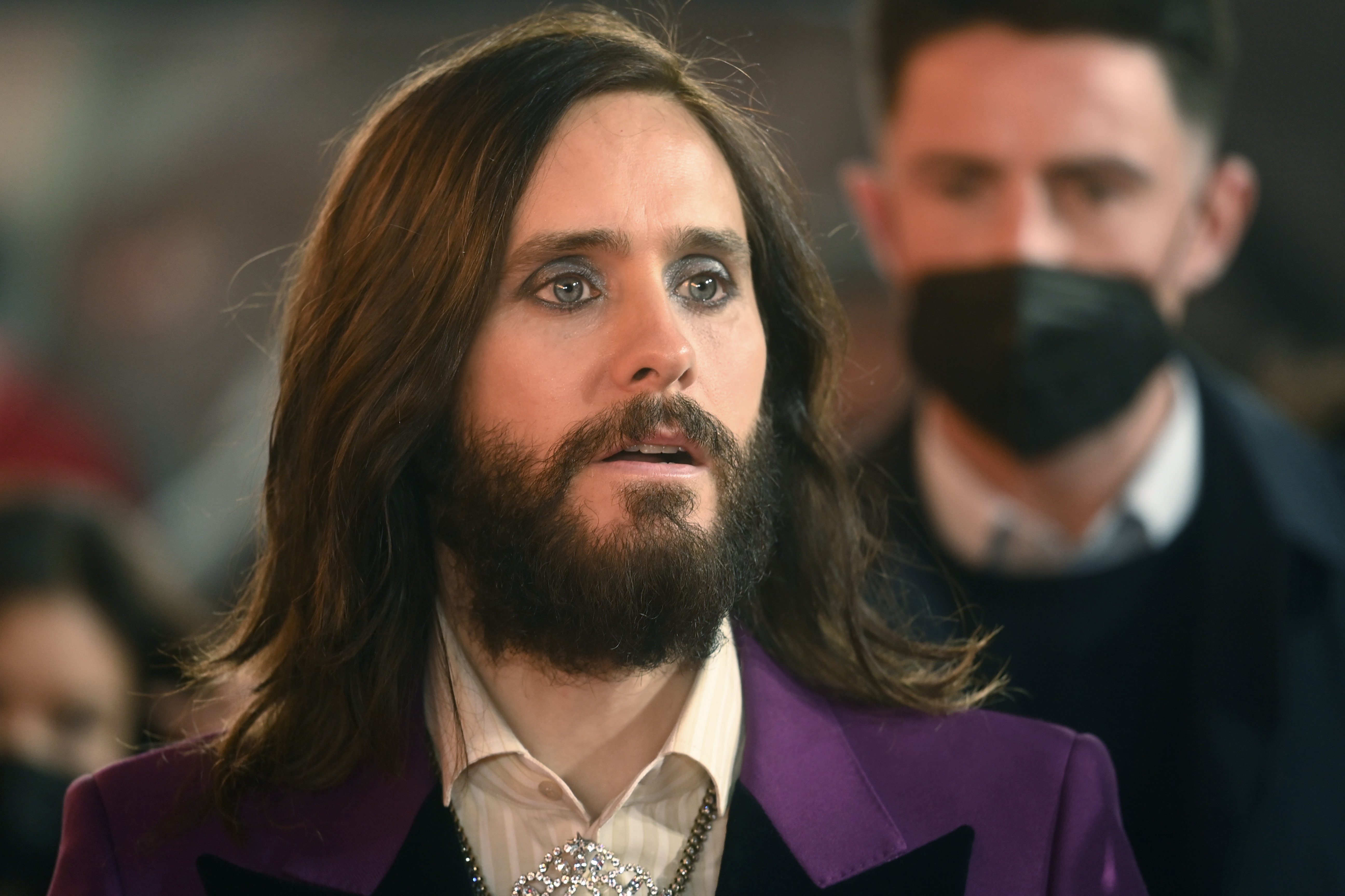 Jared Leto, who gives an update on Tron 3, attends a London fan screening for Morbius.