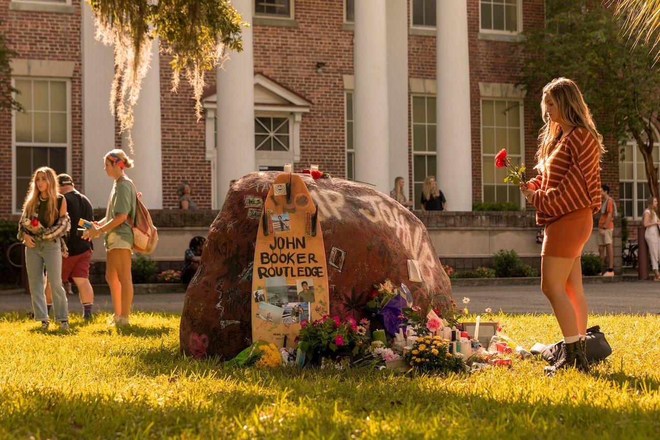 A tribute to John B., who the town presumes to be dead in season 2 of 'Outer Banks'