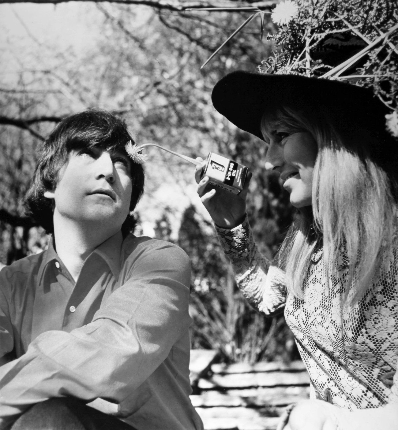 John Lennon and his first wife, Cynthia Lennon, at their home in 1965.