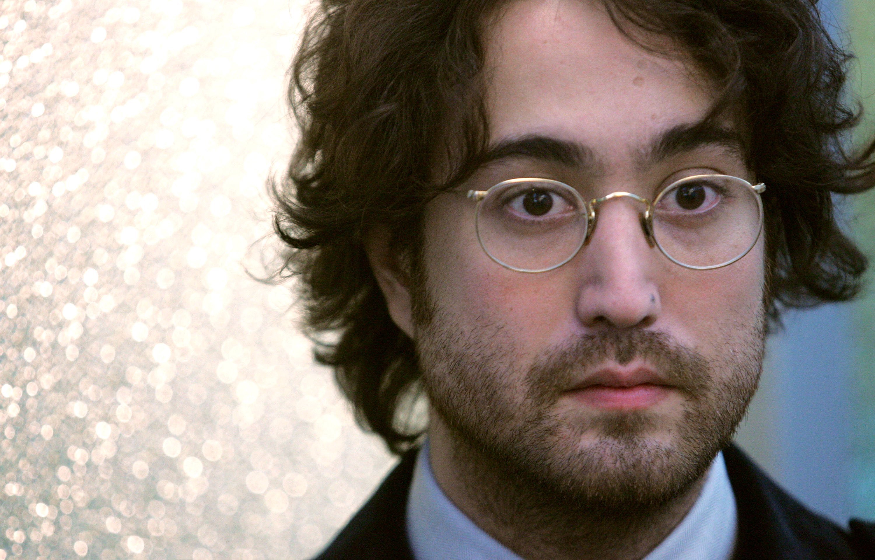 John Lennon's son, Sean Ono Lennon, wearing glasses