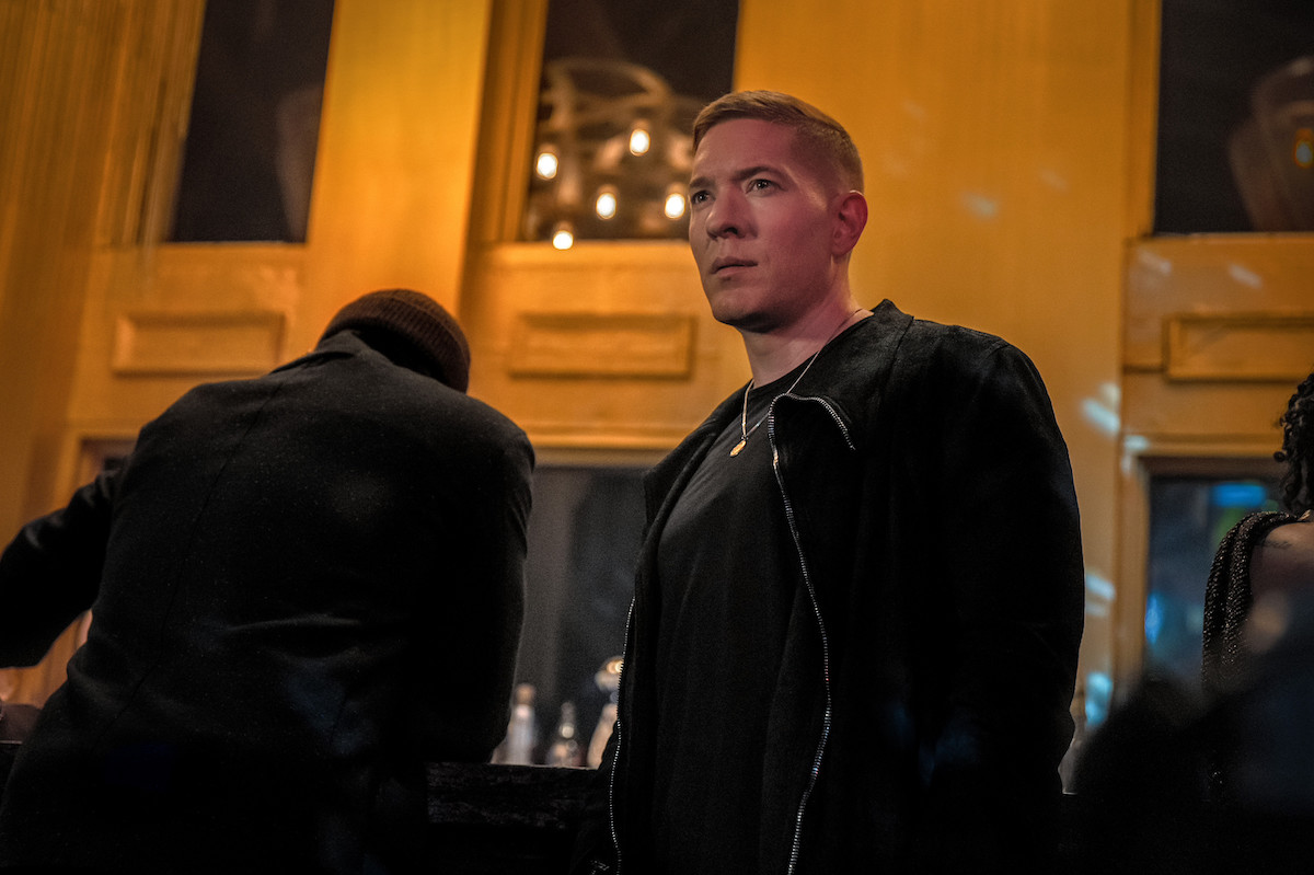 Joseph Sikora as Tommy Egan wearing a black shirt and jacketin 'Power Book IV: Force'