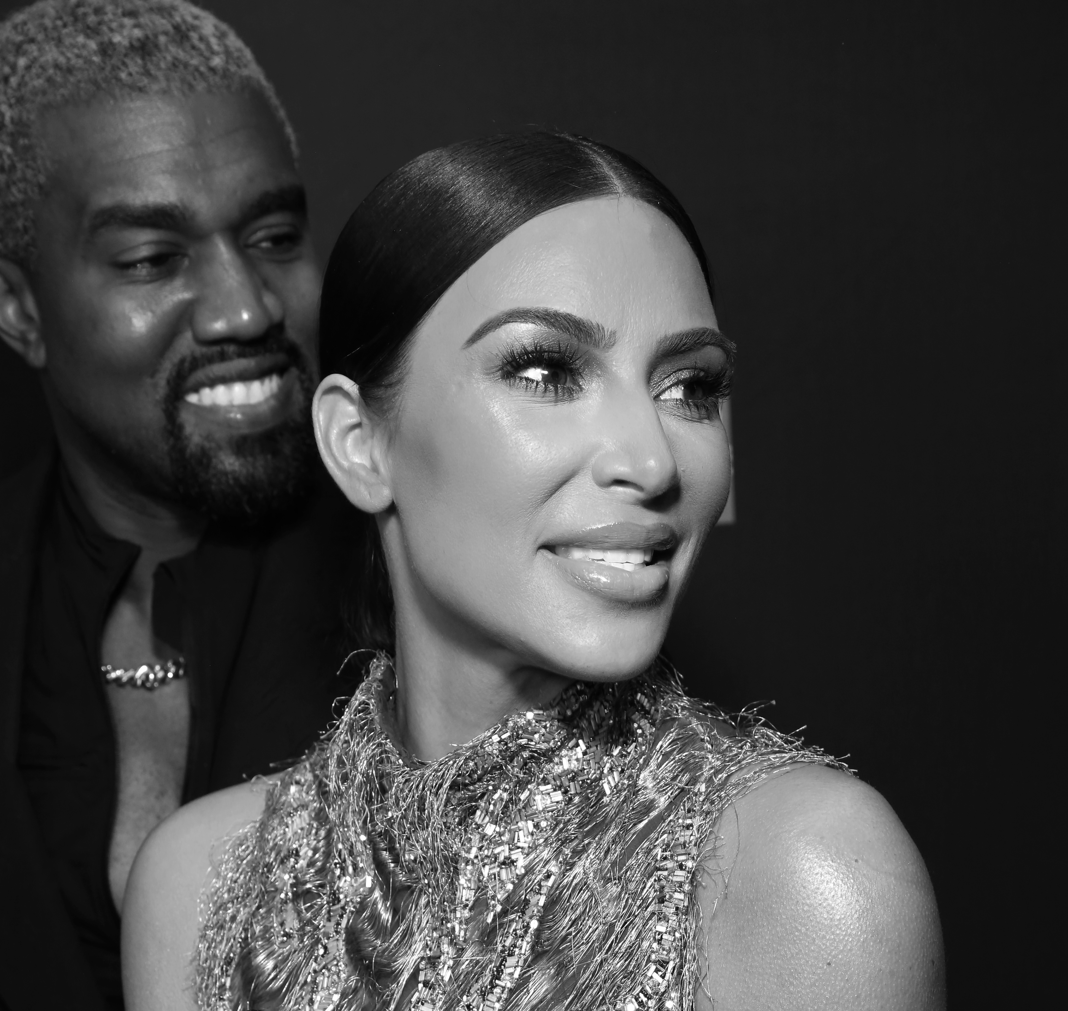 Kanye West and Kim Kardashian are photographed at the opening night of 'The Cher Show' on Broadway