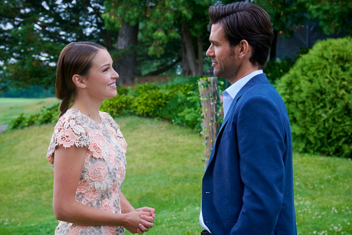 Kayla Wallace and Kevin McGarry looking at each other in 'Feeling Butterflies'