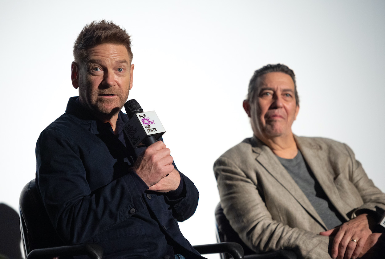 Sir Kenneth Branagh and Ciarán Hinds attend a 2021 screening of their movie 'Belfast.'