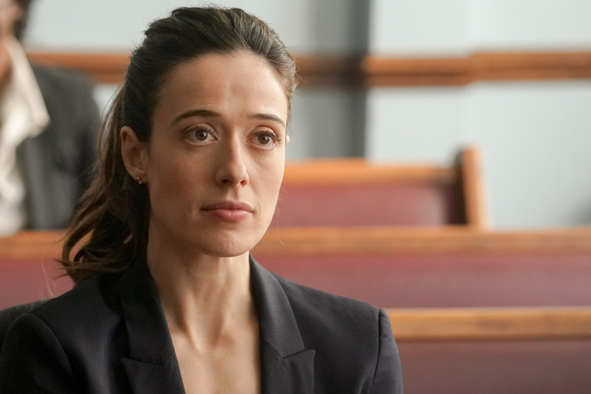 Marina Squerciati as Kim Burgess in court in 'Chicago P.D.' Season 9 Episode 14