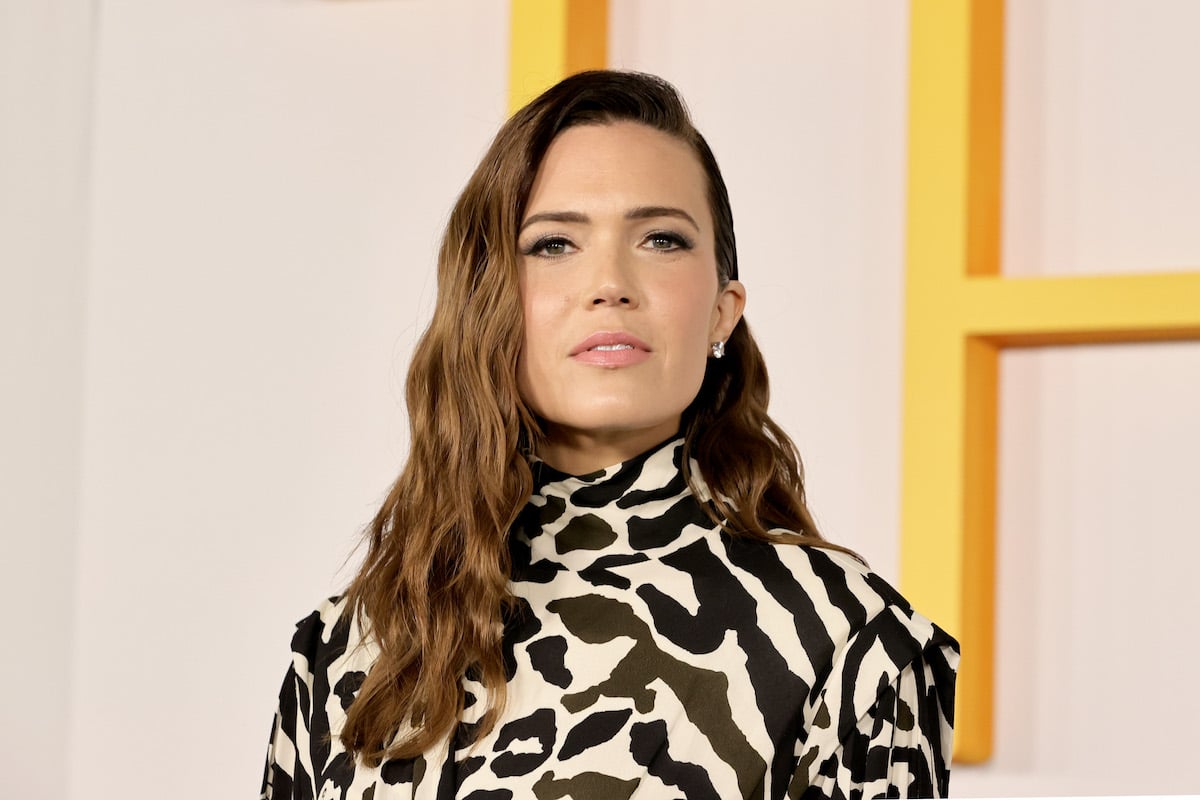 Mandy Moore poses during NBC's "This Is Us" Season 6 red carpet