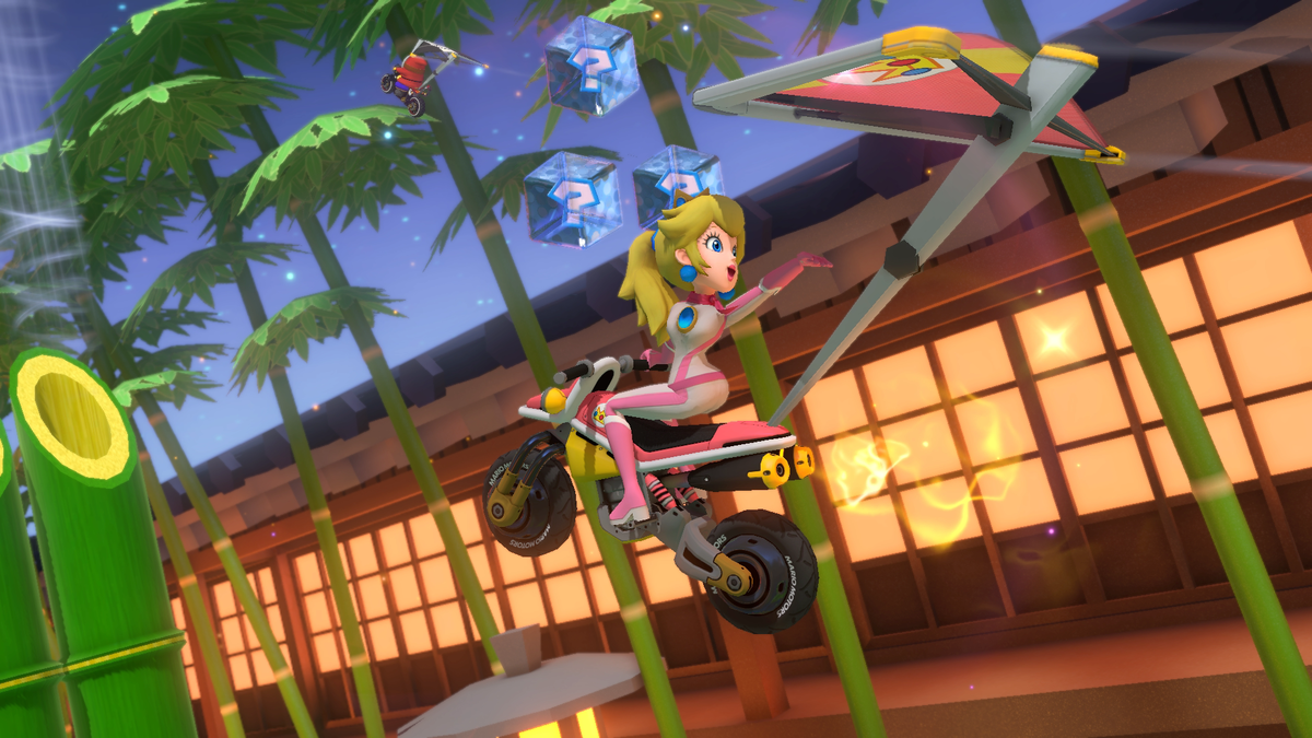 Princess Peach in Ninja Hideaway in 'Mario Kart 8 Deluxe' Booster Course Pass Wave 1