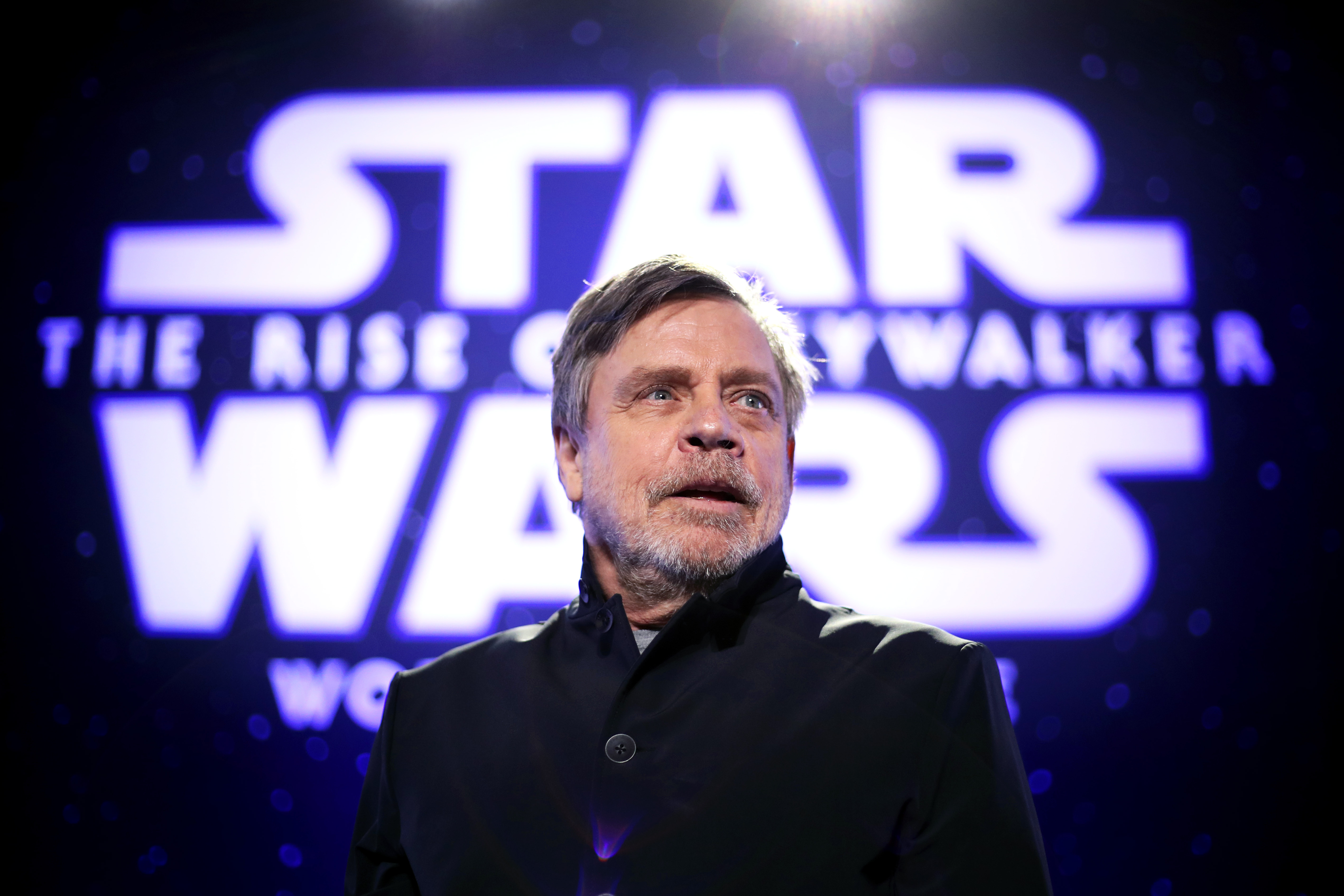 Mark Hamill appears at the premiere of Star Wars Episode IX: The Rise of Skywalker.