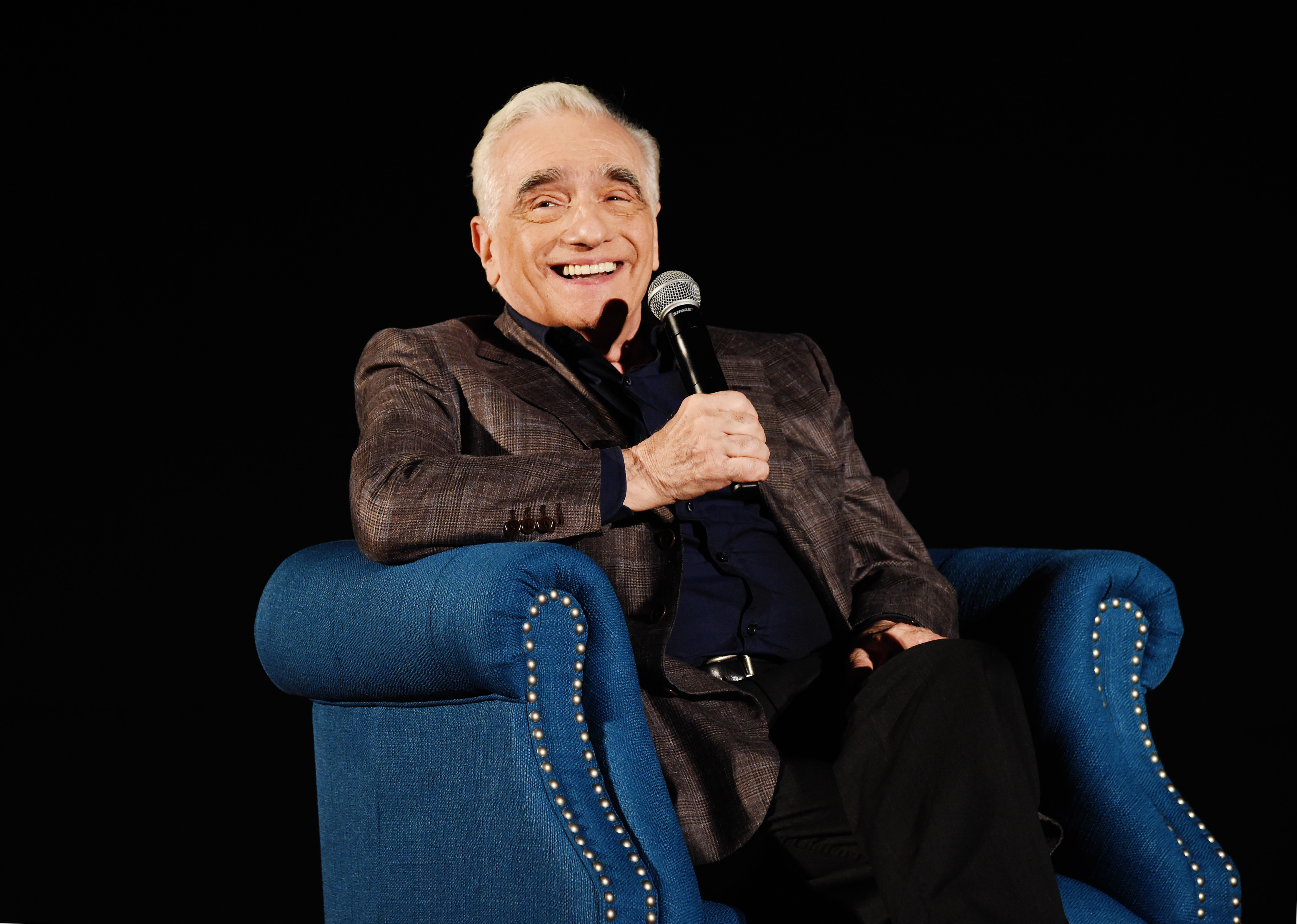 Martin Scorsese speaks at an AFI screening of The Irishman