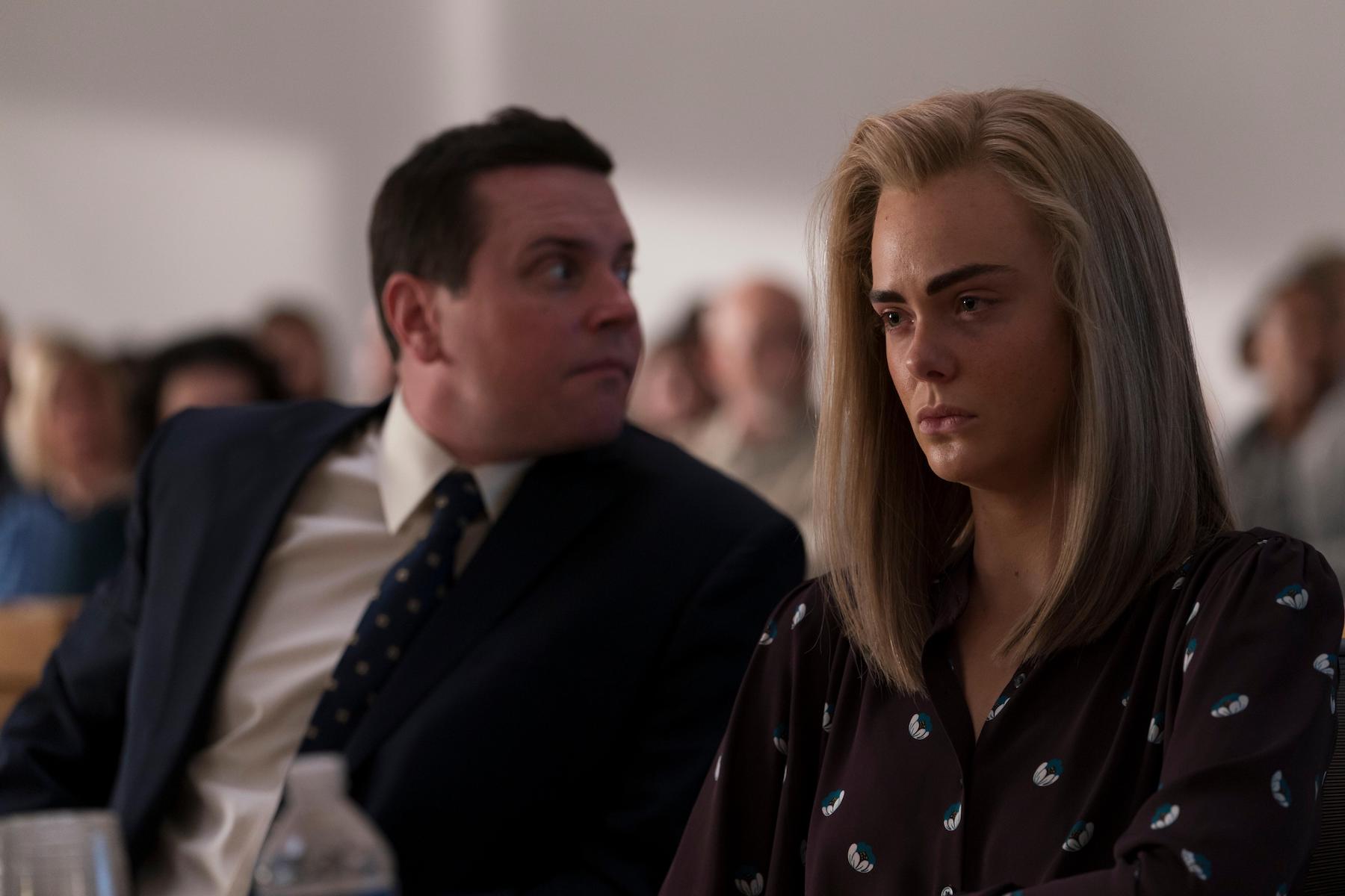Michelle Carter in a courtroom in 'The Girl From Plainville'