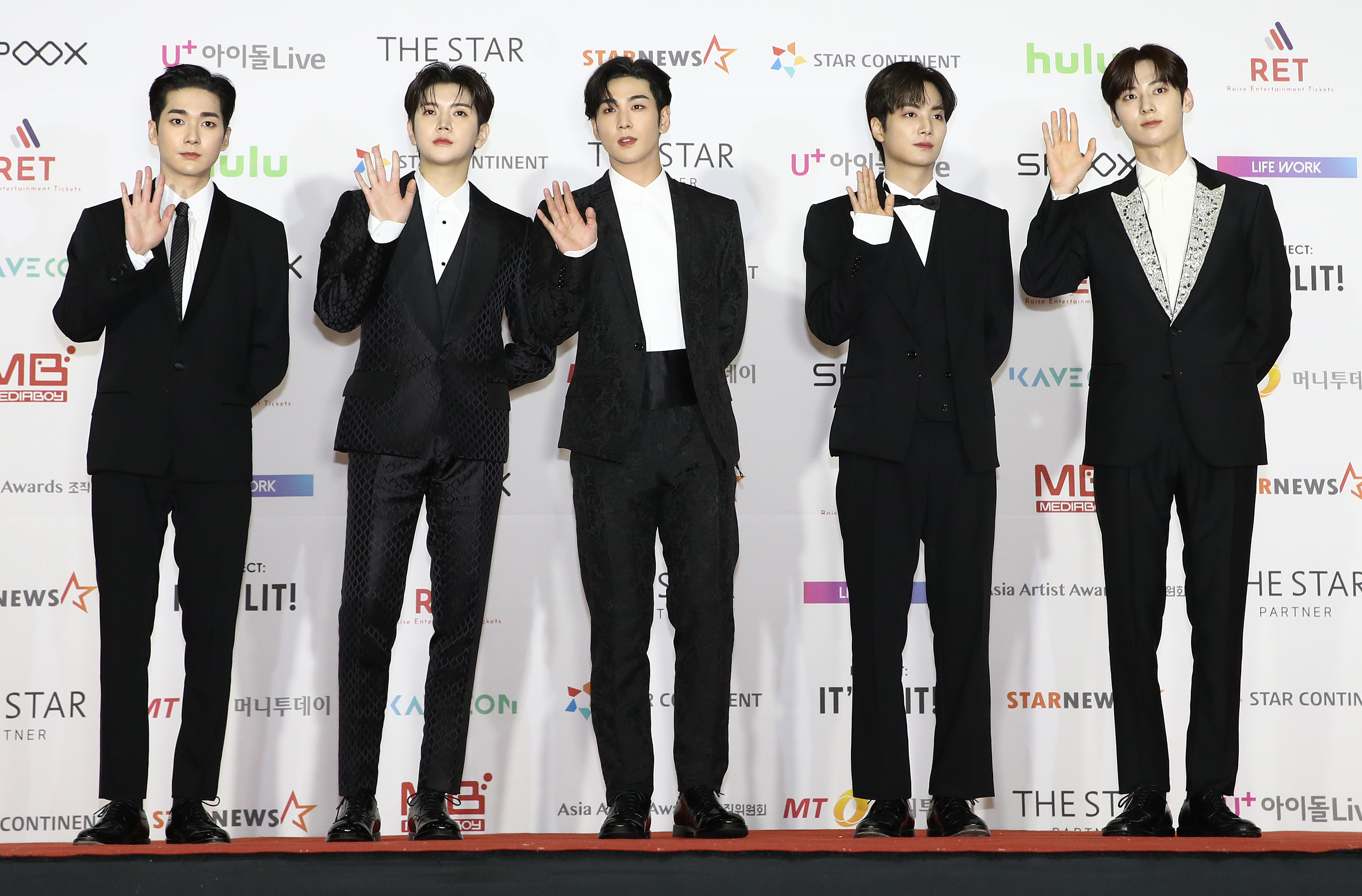 The members of NU'EST attend the Asia Artist Awards in 2021