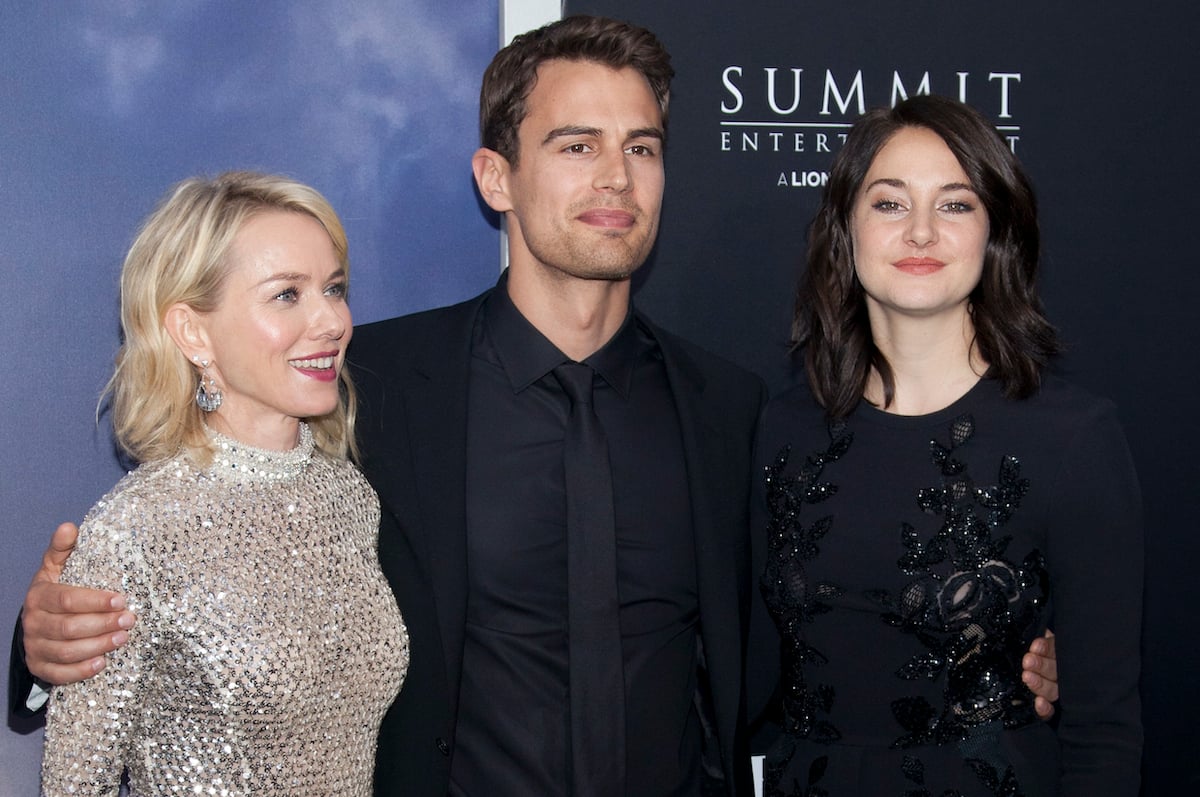 Stars of the Divergent movies: Naomi Watts, Theo James and Shailene Woodley