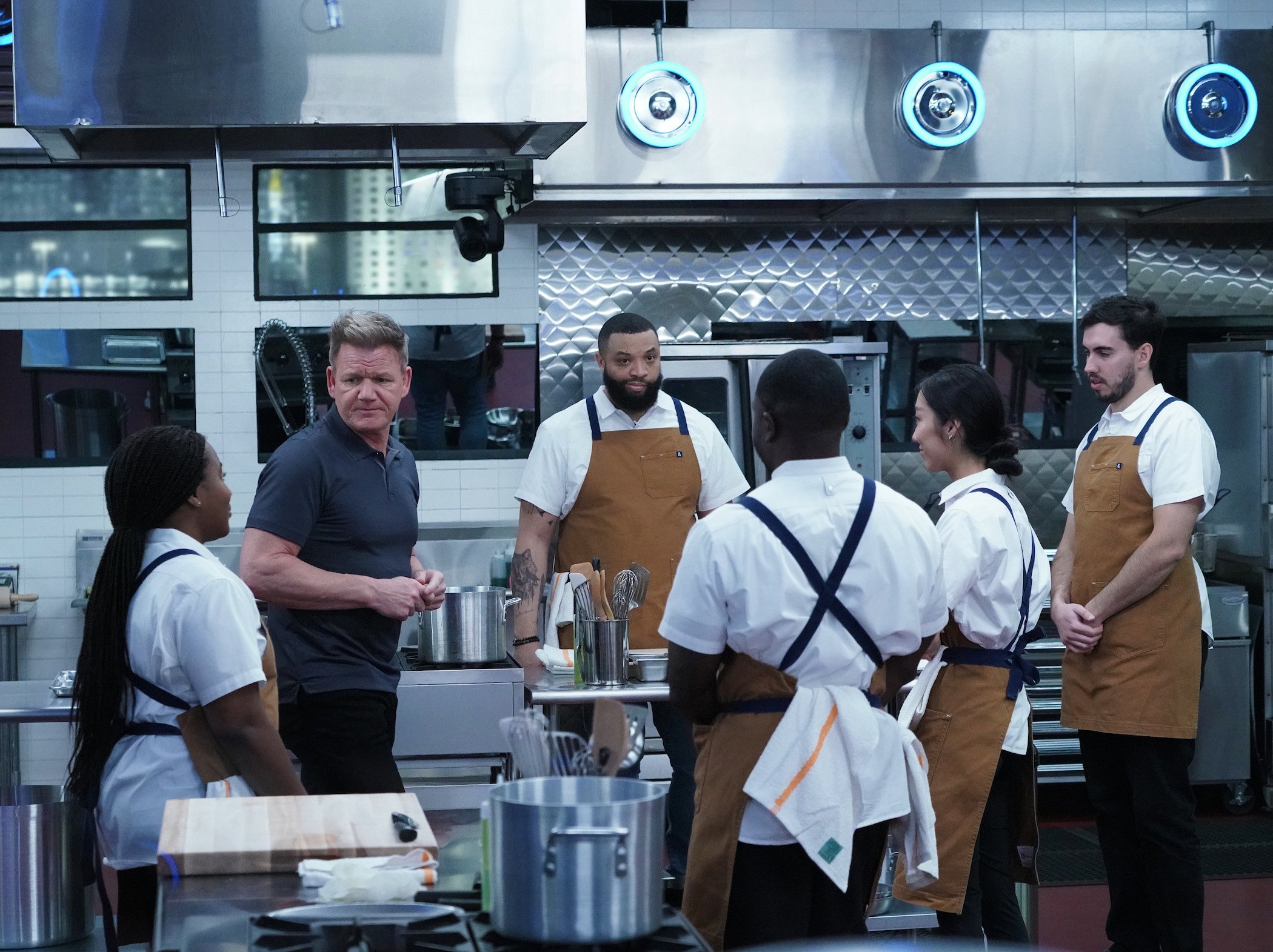 Gordon Ramsay talking to contestants in 'Next Level Chef'