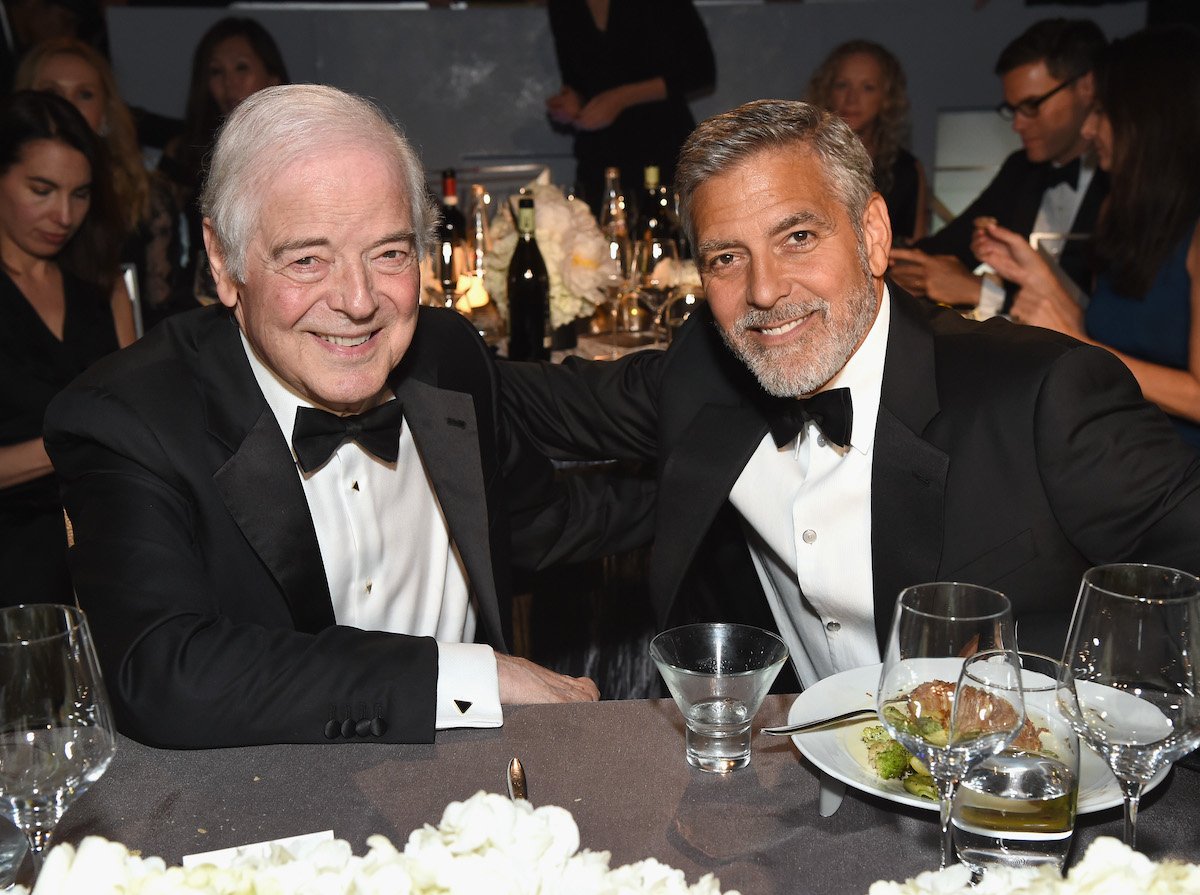 Nick Clooney and George Clooney smile with their arms around each other at the American Film Institute's 46th Life Achievement Award Gala