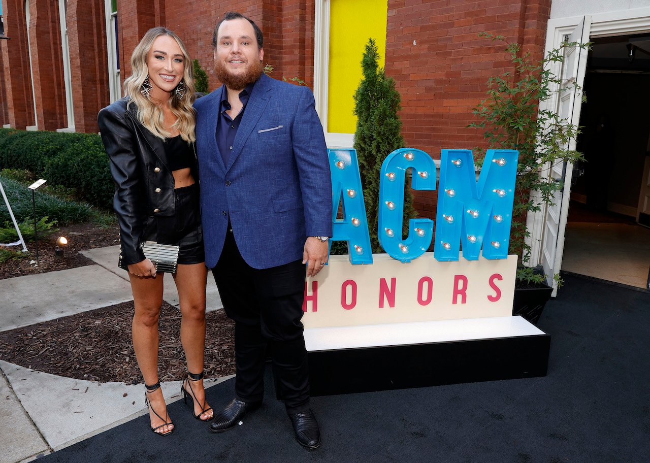 Nicole Combs and Luke Combs attend the 14th Annual Academy Of Country Music Honors at Ryman Auditorium on August 25, 2021 in Nashville, Tennessee.