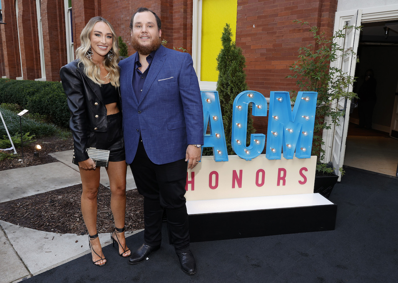 Nicole Combs and Luke Combs attend the 14th Annual Academy Of Country Music Honors at Ryman Auditorium on August 25, 2021 in Nashville, Tennessee.
