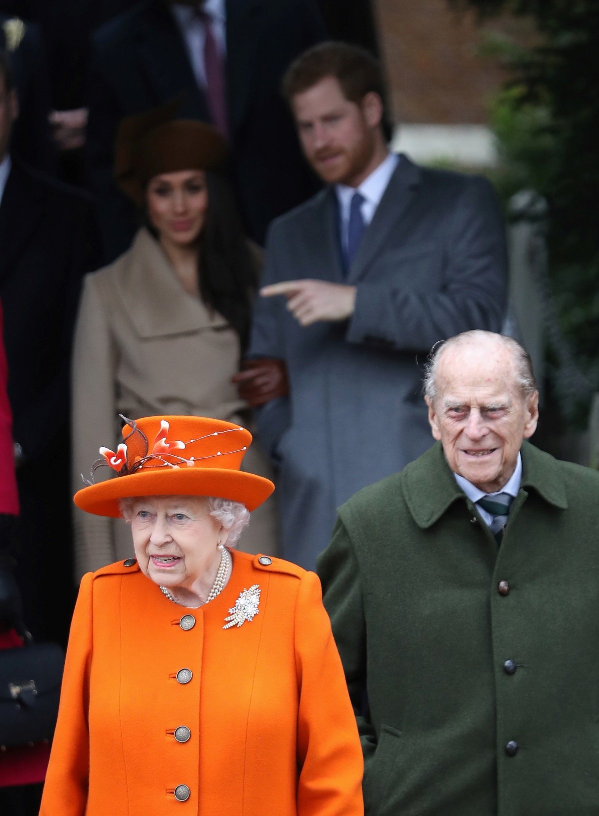 Before Prince Harry and Meghan Markle’s holiday snub they spent Christmas with Queen Elizabeth II, Prince Philip, and the rest of the royals as seen her leaving the Church of St. Mary Magdalene in 2017