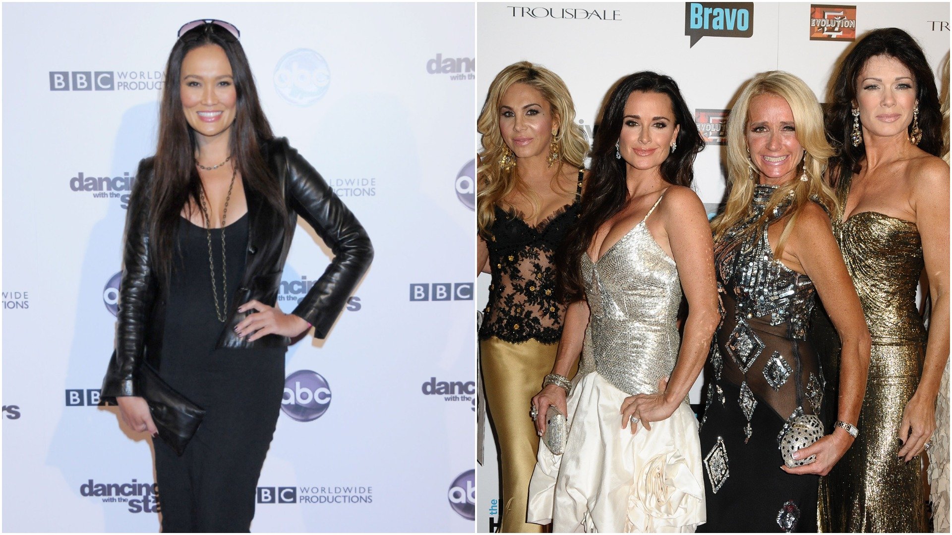 Tia Carrere Adrienne Maloof, Kyle Richards, Kim Richards Lisa Vanderpump from 'RHOBH on the red carpet at separate events 