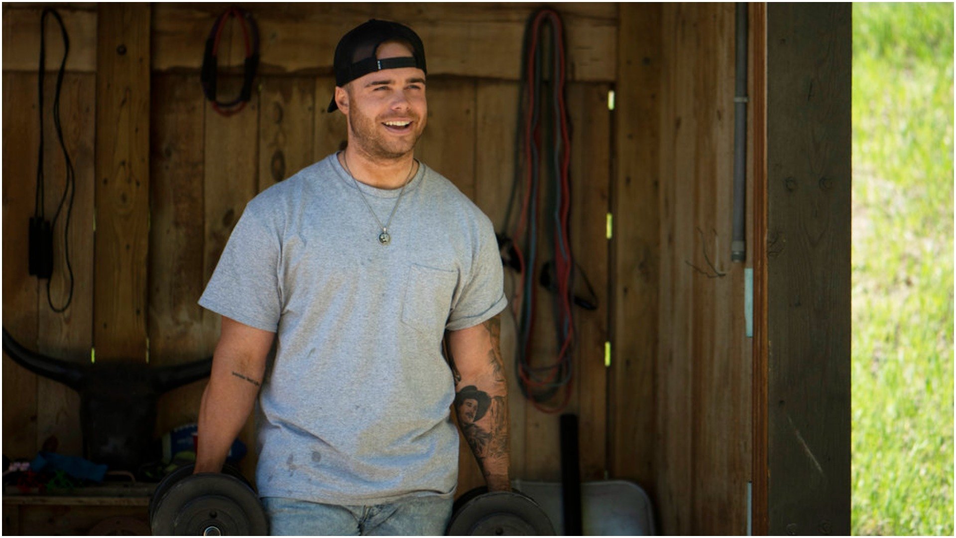Austin Gunn from 'Relatively Famous: Ranch Rules' carries weights 