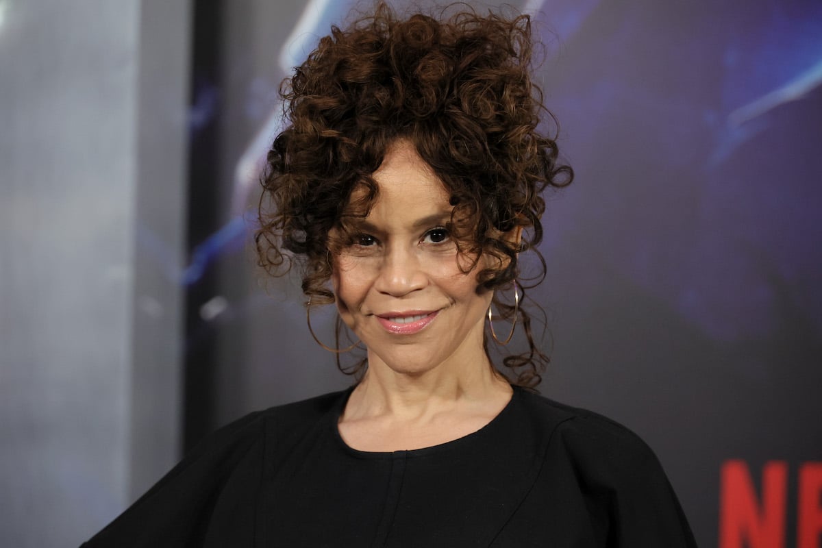 Actor Rosie Perez poses on the red carpet in 2022