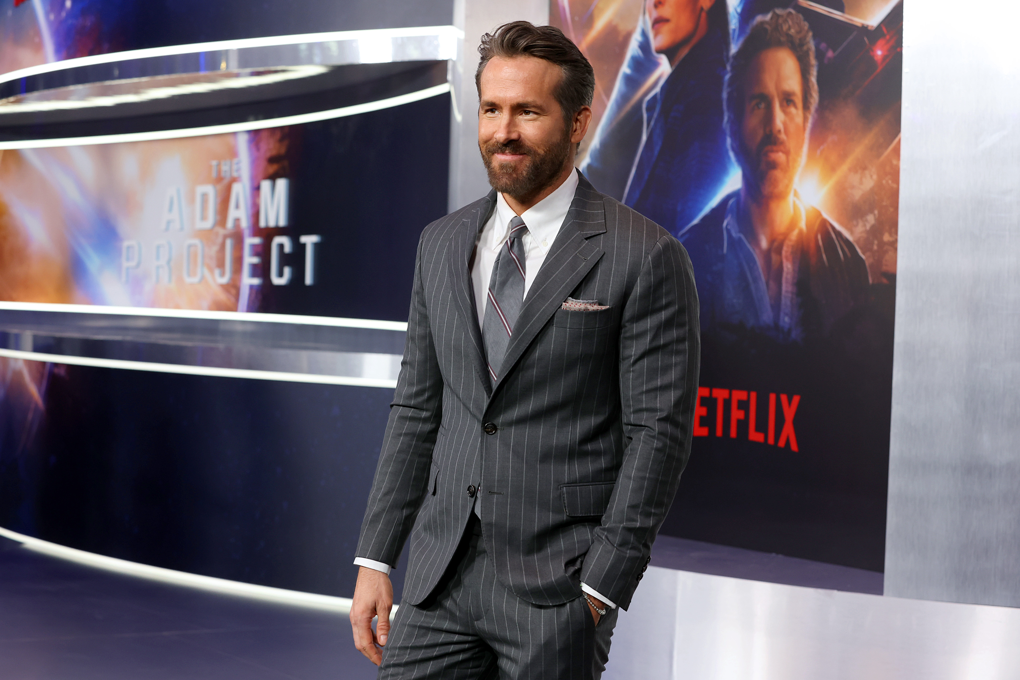 Ryan Reynolds attends the world premiere of The Adam Project