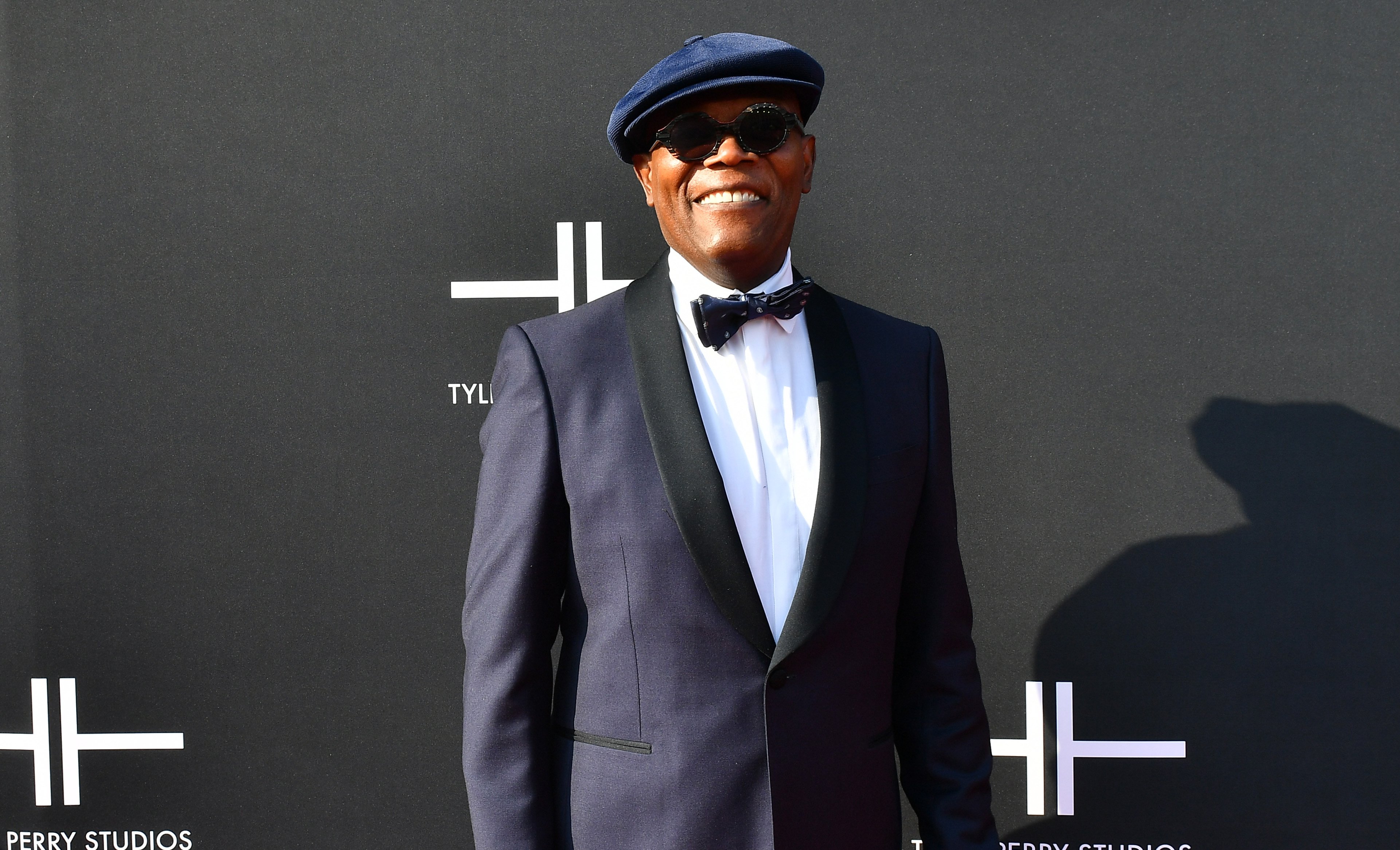 Samuel L. Jackson from Jurassic Park attends the opening of Tyler Perry Studios