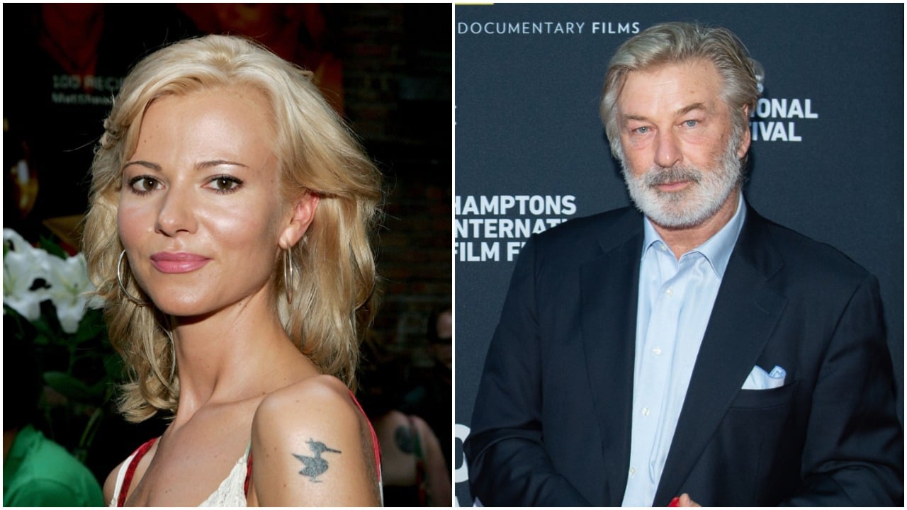 Sarma Melngailis posing at the launch of her Raw Food Real World book; Alec Baldwin posing at in suit at 'The First Wave' premiere